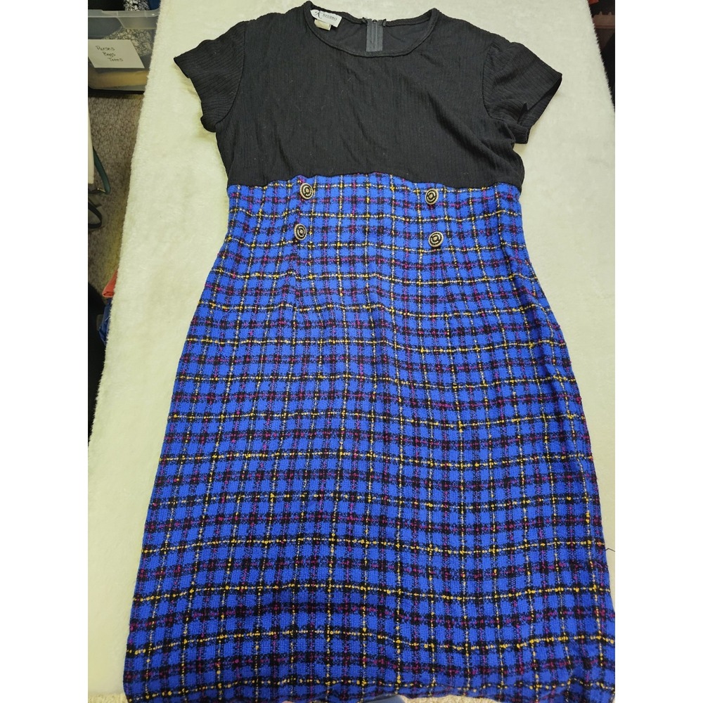 Vintage K Studio NWT 80s Style Dress & Matching Jacket With Shoulder Pads‎ Sz 12
